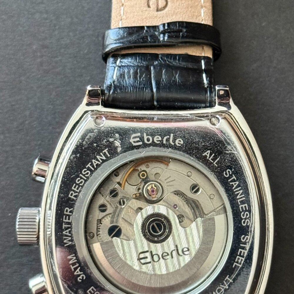 Eberle Automatic Chronograph – E916 - Tonneau Case – Excellent Condition Eberle - Picture 2 of 4